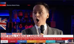 Darren Grimes on GB News, election night, 5 July 2024.