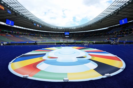 General view inside the Olympiastadion, Berlin ahead of the UEFA Euro 2024 final match between Spain and England.