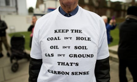 An activist outside the Houses of Parliament in London, 2015.