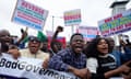 Lagos protesters against cost of living crisis.