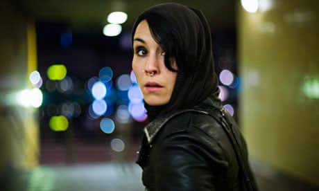 Lisbeth Salander (Noomi Rapace) in The Girl with the Dragon Tattoo.