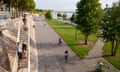 Walk by the Rhone river in Lyon.