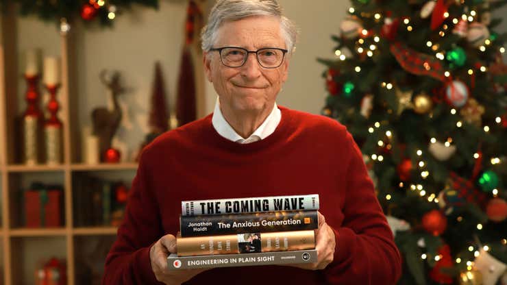 Image for The 4 books Bill Gates read this year to make 'sense of the world'