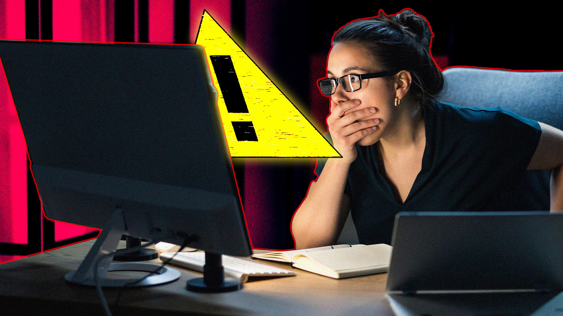 Woman looking at monitor 