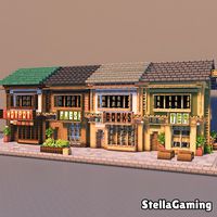 💾 Available for Download Now! 💾  Welcome to Leiram Street, a quaint little street with four shop fronts with apartments on top. This street contains a hotpot store, fresh fruit and veg, book store and tea store/cafe, as well as a quaint popcorn stand out the back!. Each apartment ontop has a small but decorated interior.