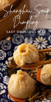 Shanghai soup dumplings are hugely popular and well-liked food in China. They feature soupy, juicy, and savory pork fillings wrapped within thin & soft skin.