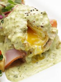 Sierra Bonita's hatch green chile hollandaise sauce