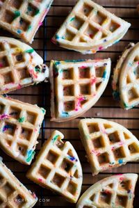 Tie dye waffles will brighten your breakfast table even on the most cloudy days. Just mix sprinkles into the waffle batter. They will melt in the waffle iron to create a tie dye effect your family will love. Spread with Nutella for an extra oomph.