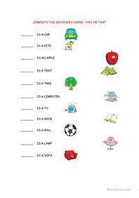 THIS/THAT WORKSHEET - English ESL Worksheets for distance learning and physical classrooms