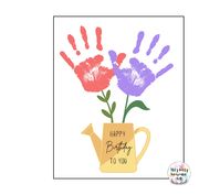 DIY Printable Happy Birthday Flower Handprint Craft Template Digital Print-it-out template Craft Perfect Activity for: -Teachers/Homeschooling -Parents -Daycares -Friends and Families ***Adorable birthday artwork / craft. -Instant Download PDF File Available -Printable Craft ***Just paint and add kids handprints to make it a memorable craft : Keepsake #handprintart #footprintart #homeschooling #handandfootprint #teachercrafts #toddleractivity #diycrafts #preschoolcrafts