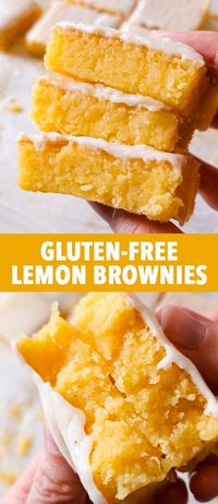 Gluten Free Lemon Brownies