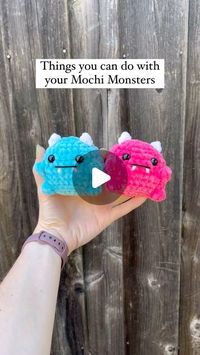 Crochet with Kelsea 🧶 on Instagram: "Things you can do with your Mochi Monsters- which is your favorite? 🤩   No Mochi Monsters were harmed in the making of this video 🩷  This pattern is available FOR FREE on my page if you haven’t checked it out yet!  If you make a Mochi Monster or do anything with them, new sure to tag me so I can see! 🤩  Thank you for my amazing video contributors, be sure to check out their pages for fun and unique content! They are all so talented🥹🩷 @redmills_crochet & Mr. Millie @alimackenziecrafts  @craftedforcomfort  @elmtreecrochet  @didisplushies  @kp_crochetcreations  @pocketfulloposeys   🩷  🩷  🩷  #monster #mochimonster #freepattern #crochetpattern #crochetcommunity #crochetlove #crochet #cutemonster #plushies"