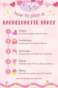 It’s so easy to get lost in the details of bachelorette party planning. But you must never forget the number one rule for bachelorette party planning: create the conditions for a fun and memorable night, especially for the bride. This guide provides a comprehensive overview of straightforward bachelorette party planning, covering everything from selecting the ideal theme to organizing engaging activities. #bacheloretteparty #bachelorettepartyplanning #howtobacheloretteparty #bachelorettepartythemes #bachelorettepartydecor #bachelorettepartyactivities #bachelorettepartyfavors #bachelorettepartyideas