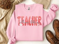 Custom Teacher Sweatshirt, Personalized Teacher Shirt for Valentine Day, Teacher Name Valentine Sweatshirt, Teacher Gift for Valentines Day - Etsy