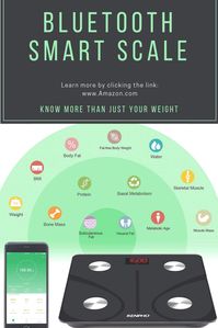 Know more than just your weight! This smart scale tracks your BMI, Bone Mass, Protein, Muscle Mass, and more straight to your smartphone #fitness #scale #tracking #health #ad #amazon #amazonaffiliate