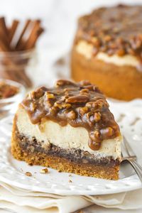 Pecan pie and cheesecake together? I'm in! This pecan pie cheesecake combines all of the goodness of classic pecan pie with a smooth, creamy cinnamon cheesecake filling. It's perfect for the holidays.