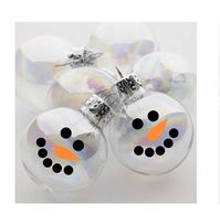 Snowman Ornament Decal 10 Snowman Face Stickers Wine Glass Decals Holiday Decals Holiday Ornament Ex