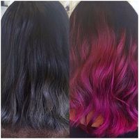 Shamelessly in love with my own hair transformation. #indulgenceblowdrylounge #manicpanic #manicpanicnyc #colorsparks #colormelt #pink #magenta #purple #fuschia #balayage #hairpainting #behindthechair #btc #beautyinsider #modernsalon #authentichairarmy