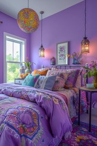 29 Lavender Boho Bedroom Ideas 17