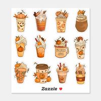 Introducing our 🎃 Pumpkin Spice Latte Sticker Pack - Set of 12! ☕  Embrace the cozy vibes of fall with these delightful stickers that capture the essence of a warm pumpkin spice latte. 🍂  🌟 Features: - 12 Unique Tumbler Clipart Stickers 🧡 - Rich Pumpkin Spice Latte Illustrations ☕ - Aromatic Cinnamon, Nutmeg, and Clove Accents 🍁  These stickers bring the heartwarming flavors of autumn to your world. Perfect for:  - Coffee Lovers and Baristas ☕ - Fall Decorations 🍂 - Planner and Journal Ent