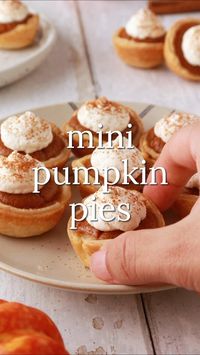 All the flavor of pumpkin pie in just two bites? You bet! Use a mini muffin tin to create these super easy mini pumpkin pies. They are perfect for individual desserts at Thanksgiving dinner and can be made ahead of time for easy holiday prep!