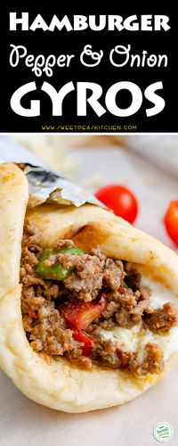 Hamburger Pepper and Onion Gyros