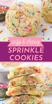 These Sprinkle Sugar Cookies are a classic sugar cookie that's loaded with colorful sprinkles. These cookies are soft and buttery with perfectly crisped edges. Swap out the colorful sprinkles for any holiday! These make a great Christmas cookie too!