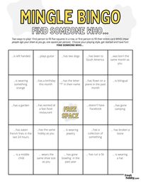 MINGLE BINGO Find the Guest Icebreaker Game Human Bingo Get-to-know-you Game Find-someone-who Conversation Icebreaker Game - Etsy