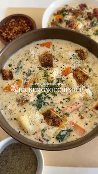 Recipe: https://moribyan.com/chicken-gnocchi-soup/  NOT VERY GOOD