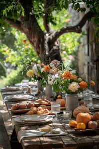 picnic inspired Summer tablescape fruit and veggies