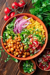 Chickpea Burrito Bowls Recipe - Peas and Crayons Blog