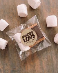 BESPOKE BY BLUSH - Sharing S'more Love with your guests! The perfect welcome bag or favour item! Set of 12 Labels - $10 CAD Set of 48 Labels - $34 CAD High Quality | Glossy | 2" Labels Just peel and stick! Use them to seal your candy bags, top any small jam jar & more! Get your Clear Treat Bags Here: https://www.etsy.com/ca/listing/732671905/new-clear-food-safe-plastic-bags-food?ref=shop_home_active_1 Bags are CFIA approved. Change the quantity to order more. *Posting is for LABELS ONLY. Food it