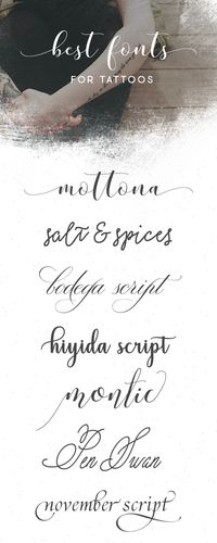 Explore 280 cursive script tattoo fonts on Creative Market!