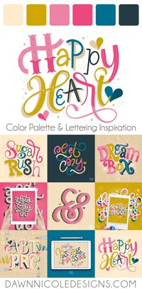 Grab the free color palette, check out the lettering pieces I created and make some of your own!