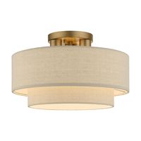 Bellingham 15 Inch 3 Light Semi Flush Mount by Livex Lighting Bellingham Semi Flush Mount by Livex Lighting - 58897-48