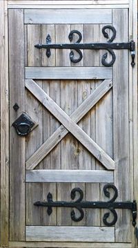 Wooden Doors: Cowboy wooden door mural wrap More