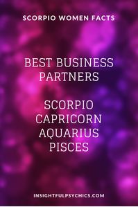 scorpio woman facts - Best  business partners