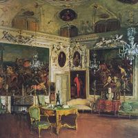 “Interior of Palazzo Barbaro painted by Walter Gay Venice 1902”