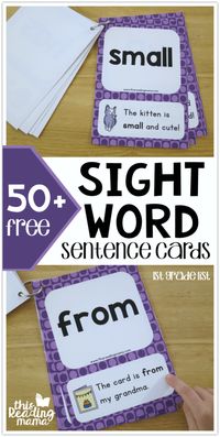 First Grade Sight Word Sentence Cards {FREE!}