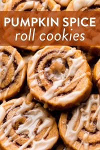 These pumpkin spice roll cookies are icebox cookies that combine a pumpkin cookie dough with a brown sugar and pumpkin pie spice filling. #pumpkin #fallbaking #thanksgiving