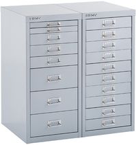 Bisley Silver 8- & 10-Drawer Collection Cabinets