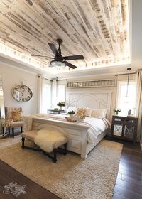 Modern French Country Farmhouse Master Bedroom Design