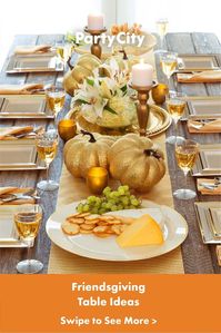 Set the table for a festive Friendsgiving table setting ideas. Shop Party City for all your Friendsgiving and Thanksgiving dinner table settings needs!