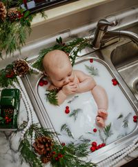 Baby Milk bath Photography