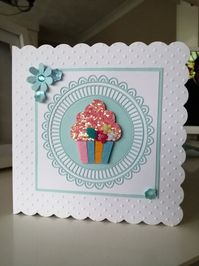 Cupcake handmade birthday card