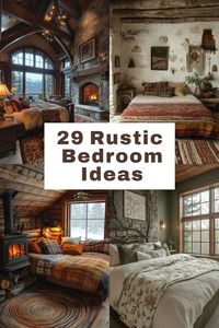 Turn your bedroom into a cozy, rustic haven with these 29 inspiring decor ideas! From reclaimed wood accents to vintage finds, these design ideas will bring warmth and character to your space. Get ready to relax in rustic style! #RusticDecor #CozyHome #BedroomInspo