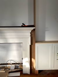 My DIY Electric Fireplace and Built-Ins - Made by Carli