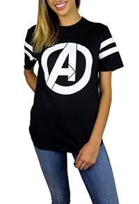 Marvel Womens Avengers Logo Varsity Football Tee Medium Black Disney http://www.amazon.com/dp/B00QQW700Y/ref=cm_sw_r_pi_dp_XQq7ub1D94DME