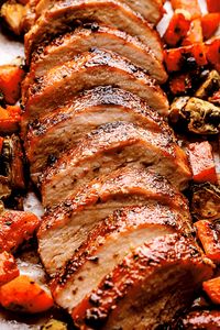 THE BEST Pork Loin Roast - Very easy and DELICIOUS recipe for a juicy, fork tender, and flavorful Honey Garlic Glazed Pork Roast. Rub with spices, smother with glaze, and roast until done! 