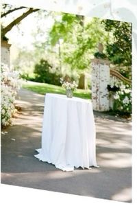 This is the complimentary set up for cocktail table with linen.